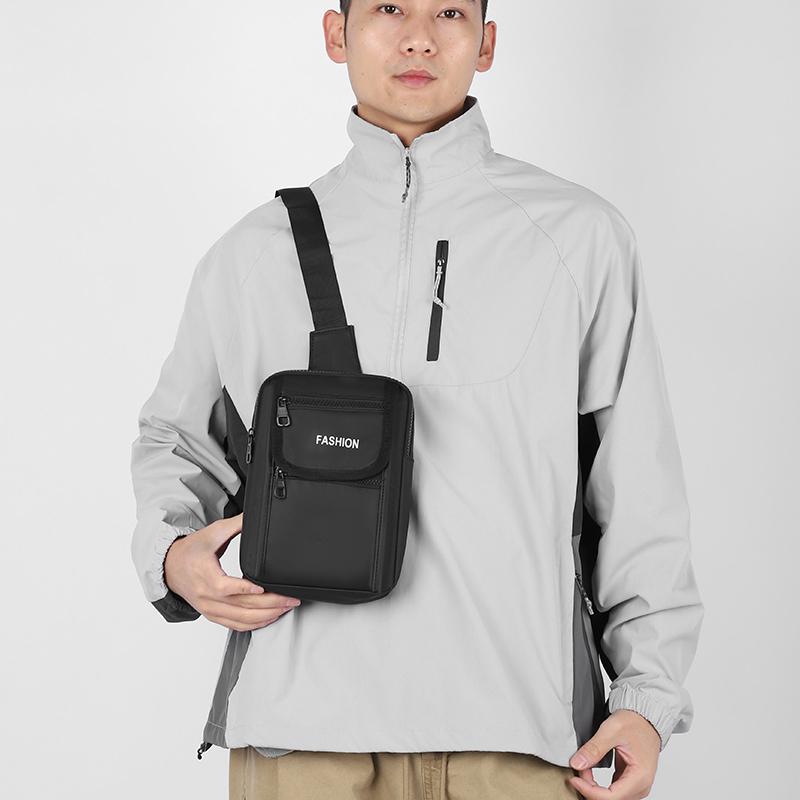 Multi-functional Men's Chest Bag Large Capacity Water-repellent Shoulder Bag Crossbody Bag