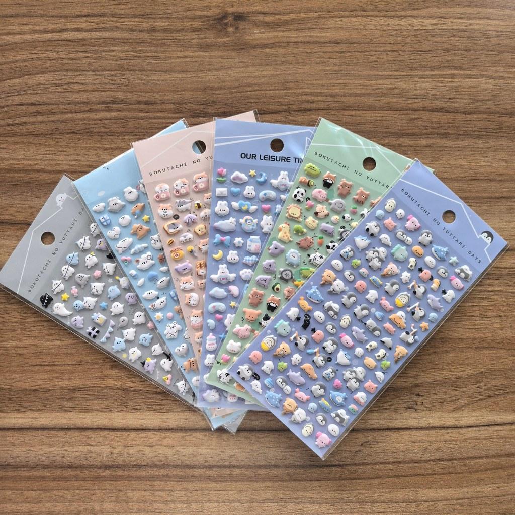 

3D Japanese Cartoon Animal Stereo Stickers (6 Pieces) Kids Reward Decals for DIY Craft Decoration BulingBulingStickers Store