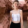 Export Cross-Border Colorful Thread Patchwork Nude Feel Sports Bra Underwear Running Beautiful Vest Gym Yoga Clothing Top Women