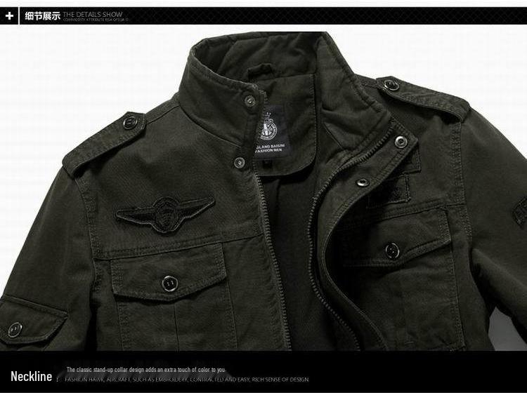 2023 Herren Militärstil Baumwolljacke für Frühling & Herbst