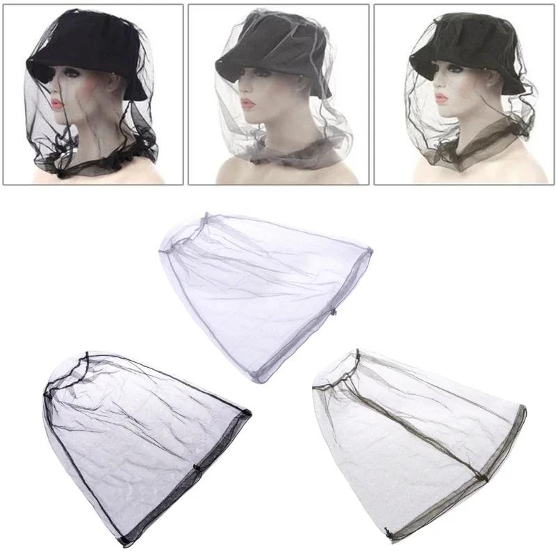 Outdoor Mosquito Head Cover Mesh Net Face Protector Cap Gardening Hat Bee Insect-proof Hat for Travel Hiking Camping Fishing Cap