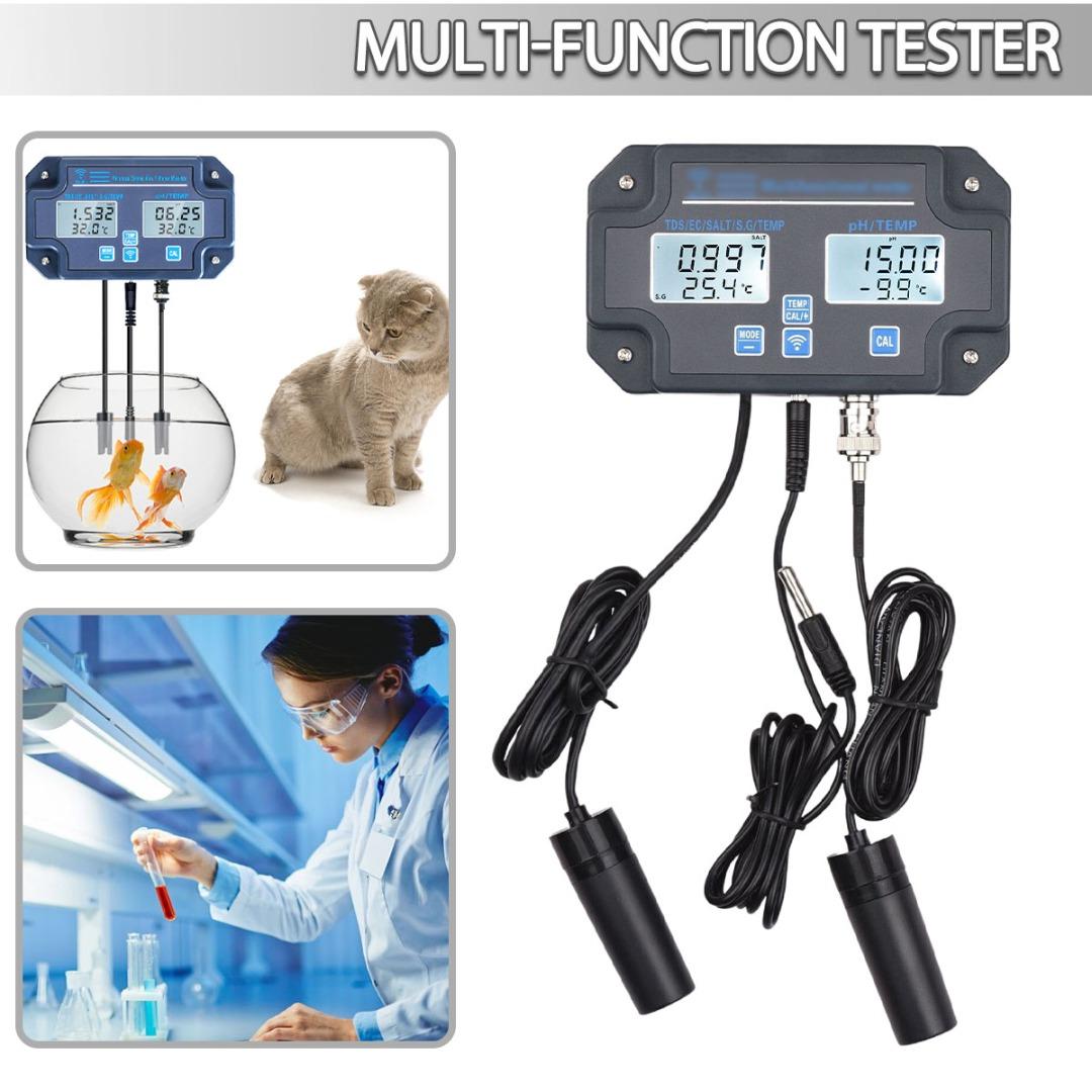 

PDTO 6in1 pH/EC/TDS/соленость/SG/Temp WiFi приложение тестер качества воды для питьевой воды