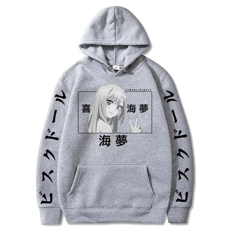 Anime My Dress-Up Darling Marin Kitagawa Cute Graphic Printed Hooded Men Women Hoodies Plus Size Pullover Harajuku Sweatshirt