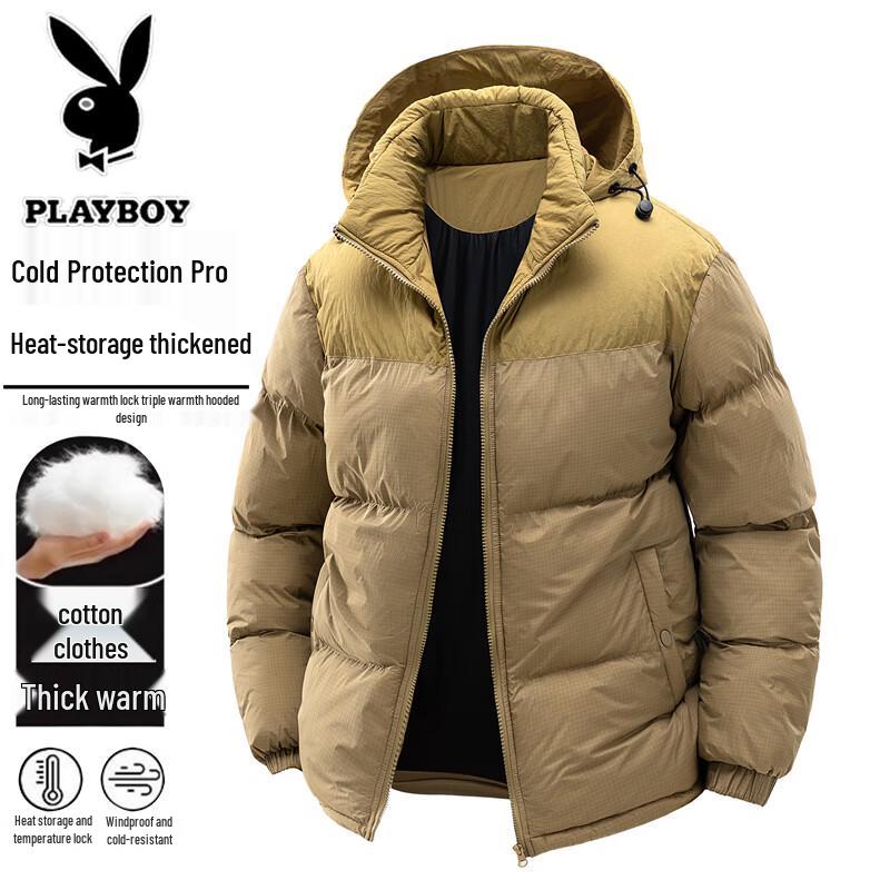 

PLAYBOY Men s Hooded Puffer Jacket M
