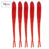 10pcs Freshwater Seawater PVC Fishing Bait 13cm Lifelike Soft Lures Accessory (Red)