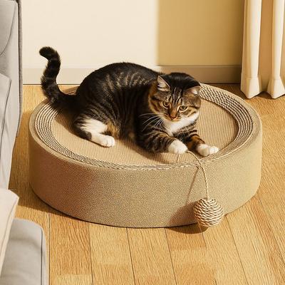 Oval Cat Scratching Bed Sisal Basin Pet Bed Nest Chew Bite Toy Cat Claw Board  Household Pet