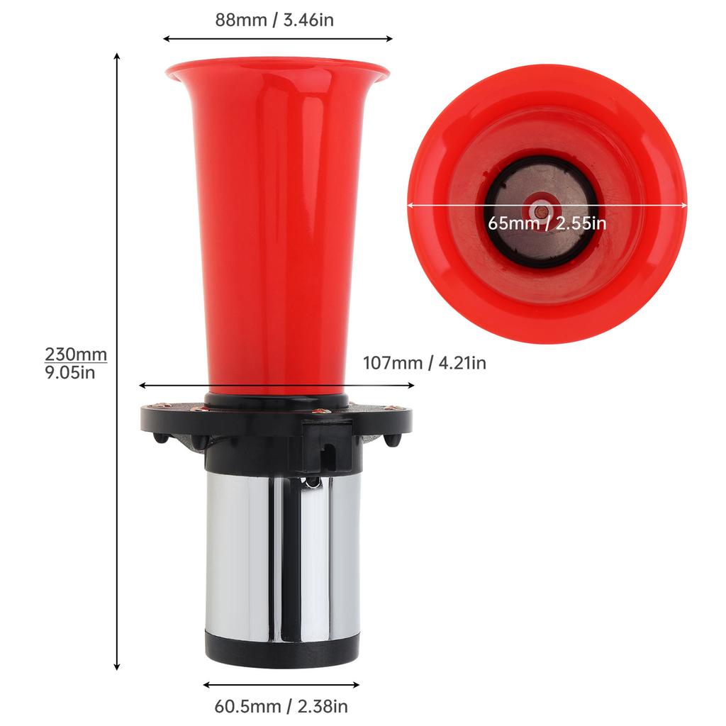 12V 110dB Super Loud OOGA Vintage Classic Air Horn Complete Kit with Button Wiring Harness Wear-resistant for Car Motorcycle Truck