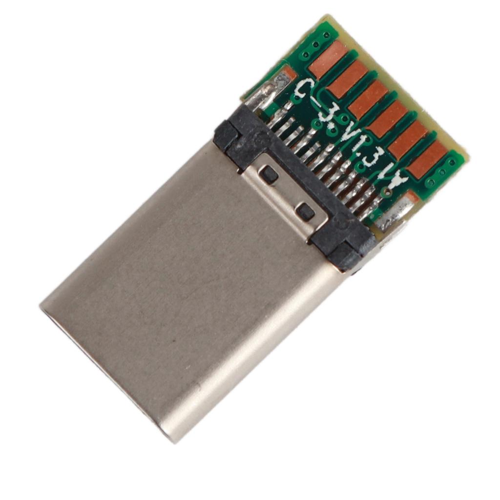12pin Solder Type C Connector USB3.1 Converter Male Plug Socket Cable Adapter PCB 56k Resistor
