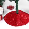 Christmas Tree Skirt W/ Small Sequin Mini Xmas Tree Skirts Small Tree Skirt for Home Party Holiday Indoor Outdoor Decorations