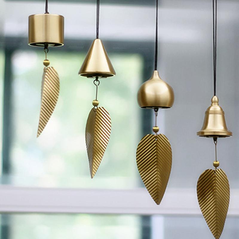1Pc Japanese Style Copper Wind Chimes - Outdoor Yard Garden Hanging Decor, Wind Music Bell Sound Home Landscape Decoration