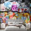 3d Graffiti Wall Mural Large Cartoon 3d Graffiti Wallpaper Suitable For Bedroom Living Room Cafe Bar Wall Mural