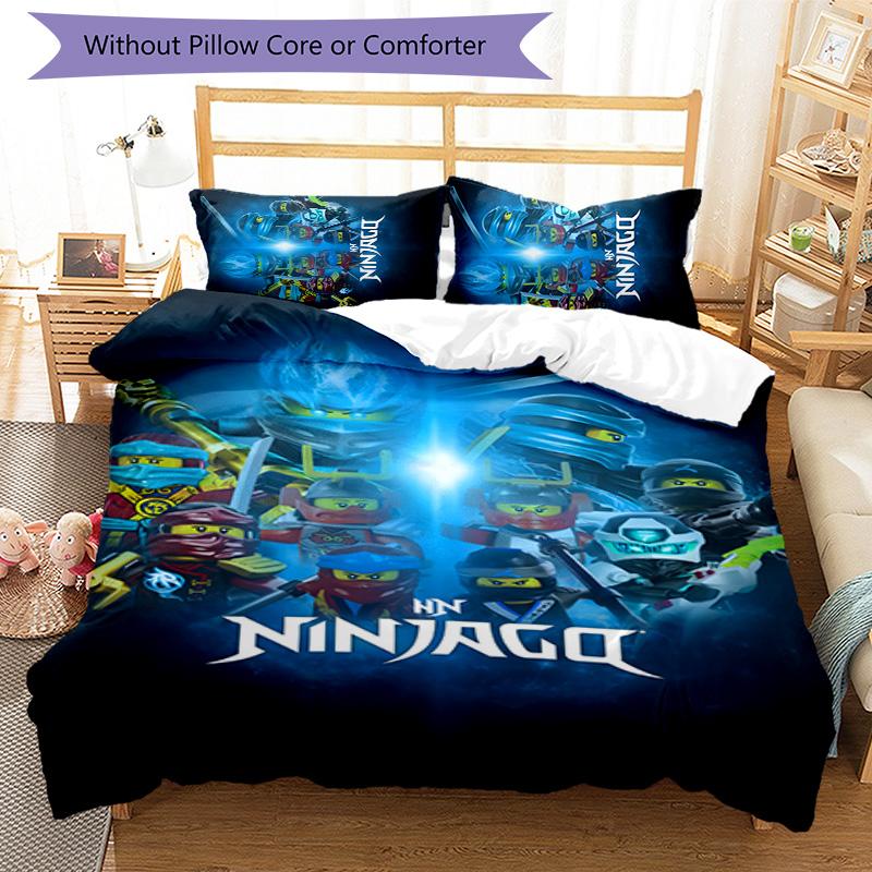 Ninja 3pcs Bedding Set Duvet Cover Closure Includes 1 Duvet Cover & 2 Pillowcases for All Seasons Bedroom Home Dorm Decor