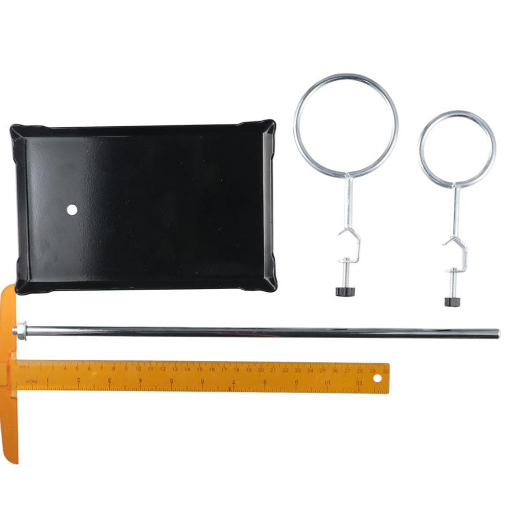 Rod 16" L Steel Lab Stand Set Stainless Steel Burette Clamp Premium Flask Ring Clamps  Chemistry