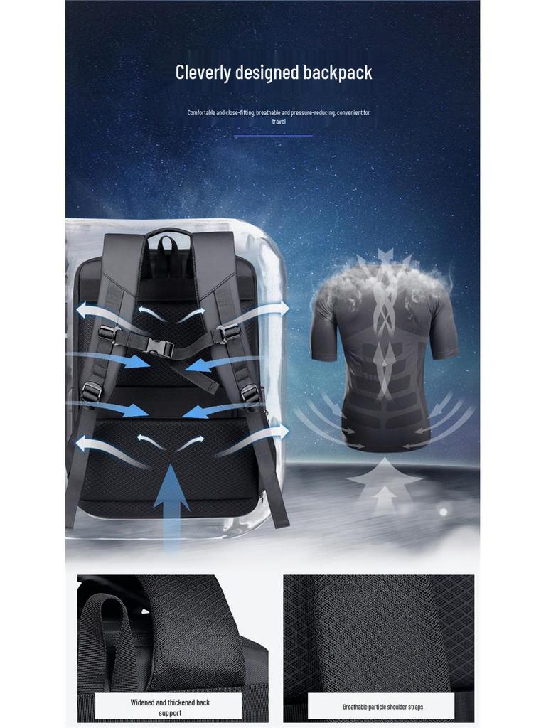 Men's Large Capacity Hard Shell Business & Student Laptop Backpack