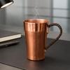 Polished Handmade Copper Cup Loop Handle Tapered Reusable Drinkware