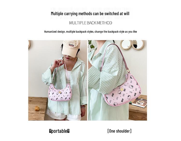 Korean Style Versatile Women's Shoulder Bag - Autumn/Winter Fashion Dumpling Print Bag
