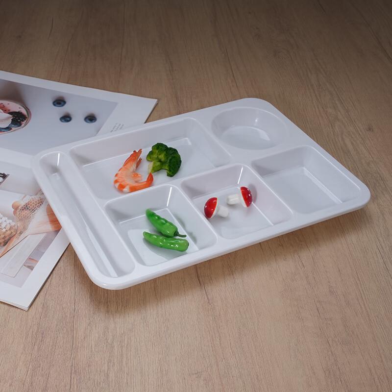 Melaminový obdélníkový servírovací tác se 6 přihrádkami