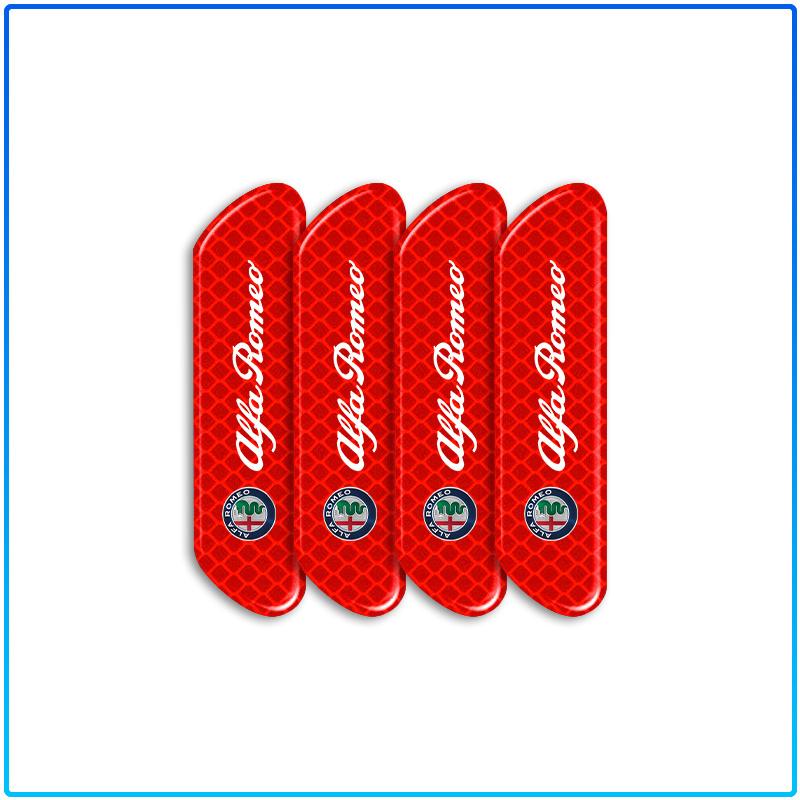 Per Alfa Romeo 159 147 156 166 Giulietta Giulia Mito Stelvio Brera Spider 4 PZ/set Adesivi Strisce Riflettenti di Sicurezza per Auto