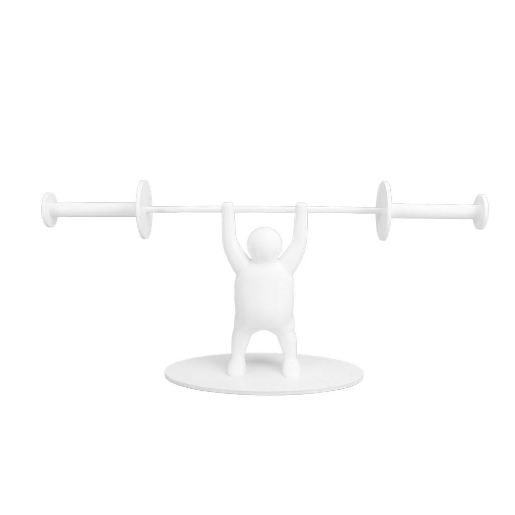 Funny Weightlifter Toilet Roll Holder Plastic 3D Printed Standing Toilet Paper Holder for Bathroom Decor