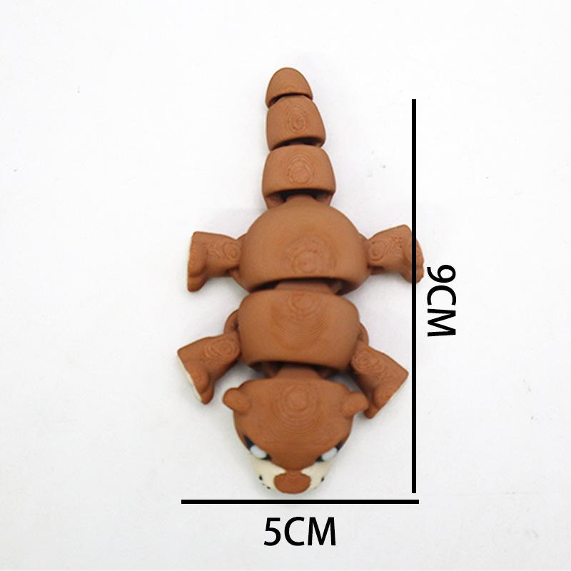 Süßer Wildtier-Otter 3D-gedrucktes Spielzeug Gelenke beweglich Simulationstier Otter Spielzeugmodell Heimdekoration Bastelarbeiten Kindergeschenke