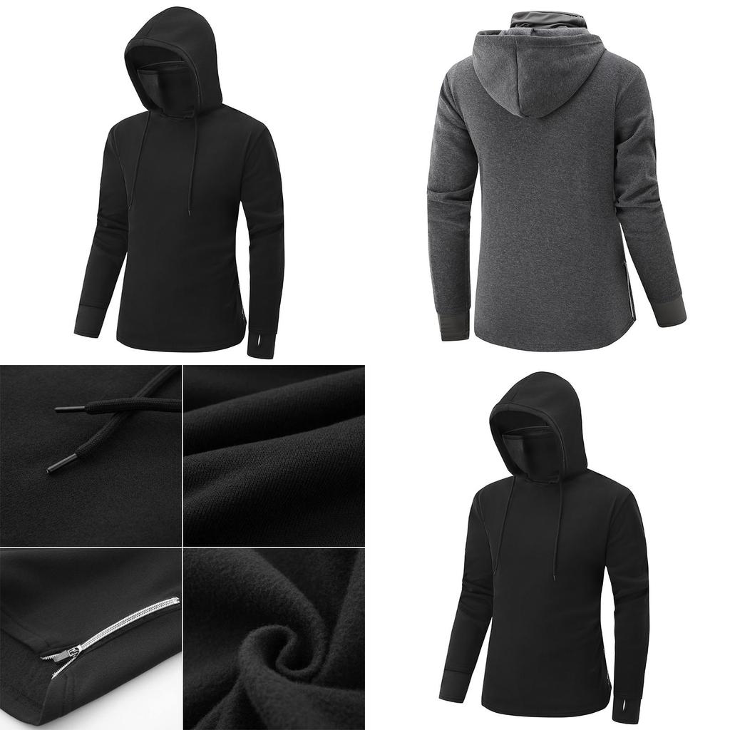 Soft And Breathable Men's Pullover Hoodie Featuring A Turtleneck Design And Moisture Wicking Fabric