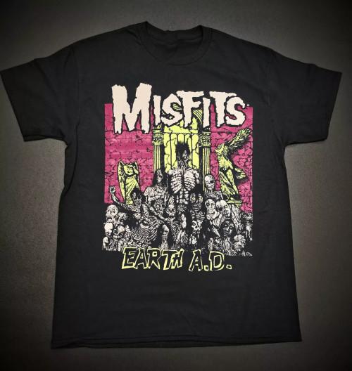 Earth AD Vintage Misfits Music Shirt Short Sleeve Black Unisex S-234XL Unisex T-Shirt S