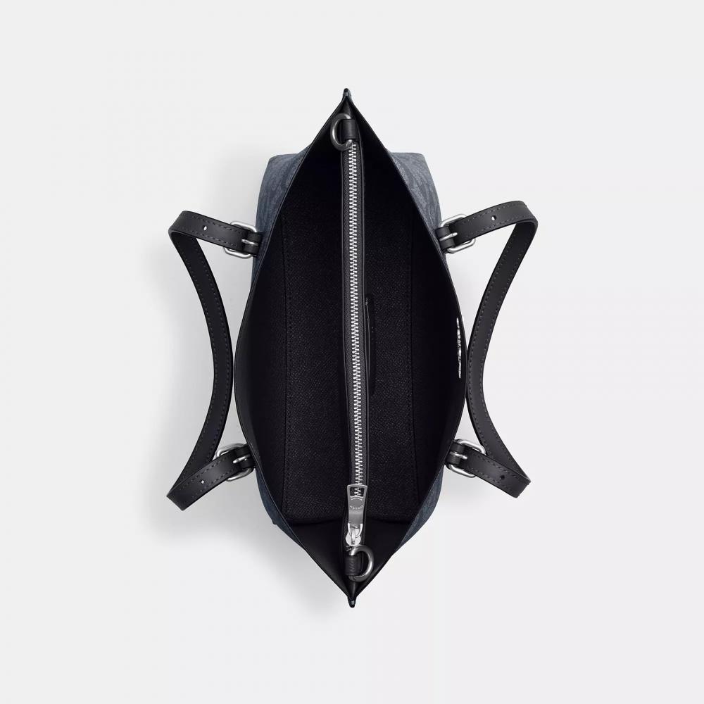 Coach Mollie Tote 25 V Signovaném Plátně zlatohnědá černá