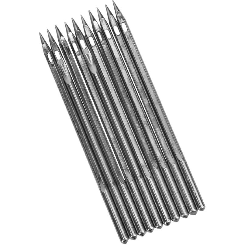 Shoe Repairing Machine Needle, Hand Shoes Repair Tool Accessory Leather Cobbler Sewing Needles Small Heavy Duty Replacements Spare Parts Silver