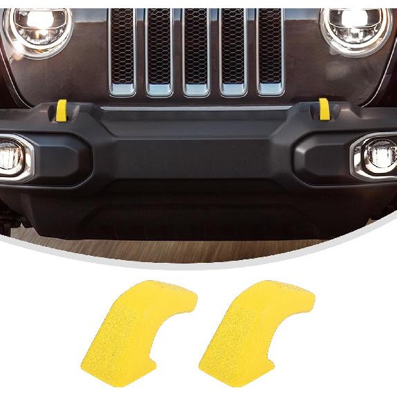Linskip Tow Hook Covers for 2007-2026 Jeep Wrangler 4XE JL JK & Gladiator JT (Sport Willys Sahara Rubicon) - Rubber Sleeve Protectors for Front