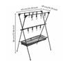 Foldable V-Shaped Rack Portable Triangular Storage Freestanding
