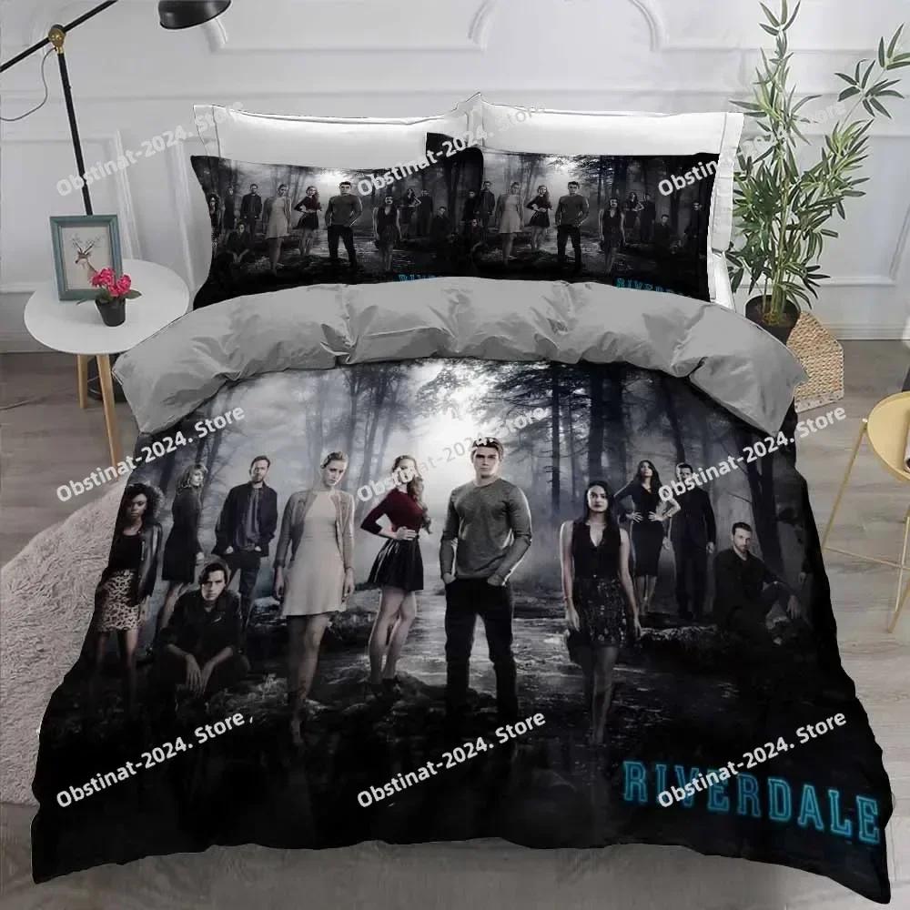 2D Design Movies Bedding Sets Riverdale Printed Bed Set With Pillowcase Bed Duvet Cover Soft Single Double Queen Super King Size