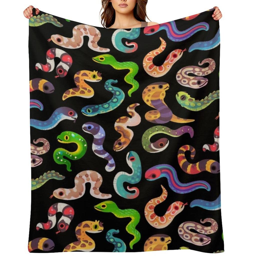 Serpent Day Throw Blanket Large Comforter Bed Covers Hair Blankets