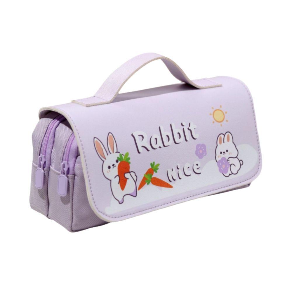 Piggy Rabbit Stationery Bag Large Capacity Cartoon Panda Pencil Case  Students Office