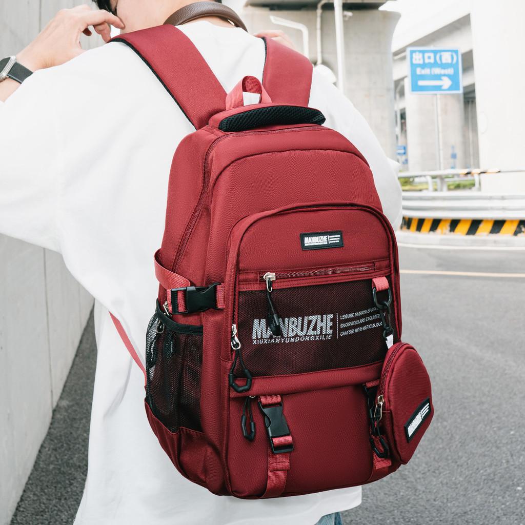 Style Backpack For Men Women Large Capacity Travel Schoolbag With Multiple Compartments