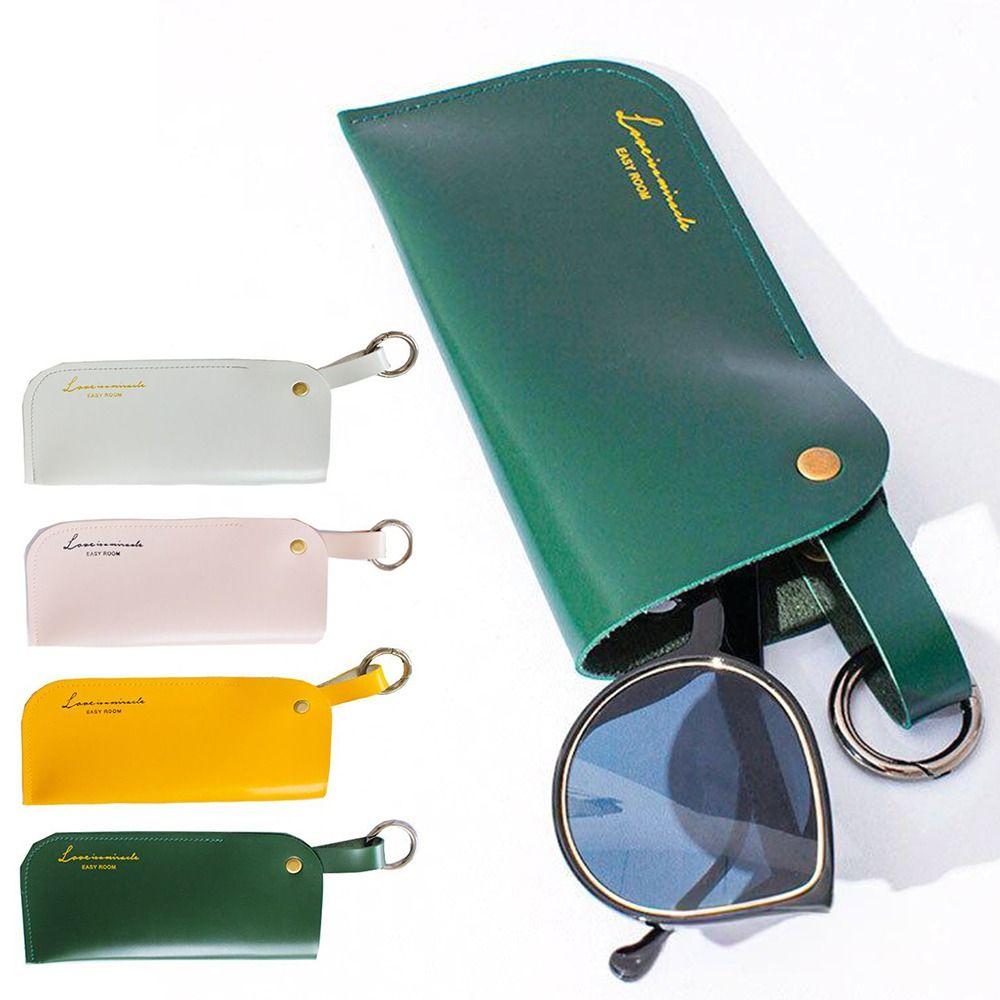 with Keyring Sunglasses Storage Bag Solid Color Hanging Sunglasses  Eyewear Accessories