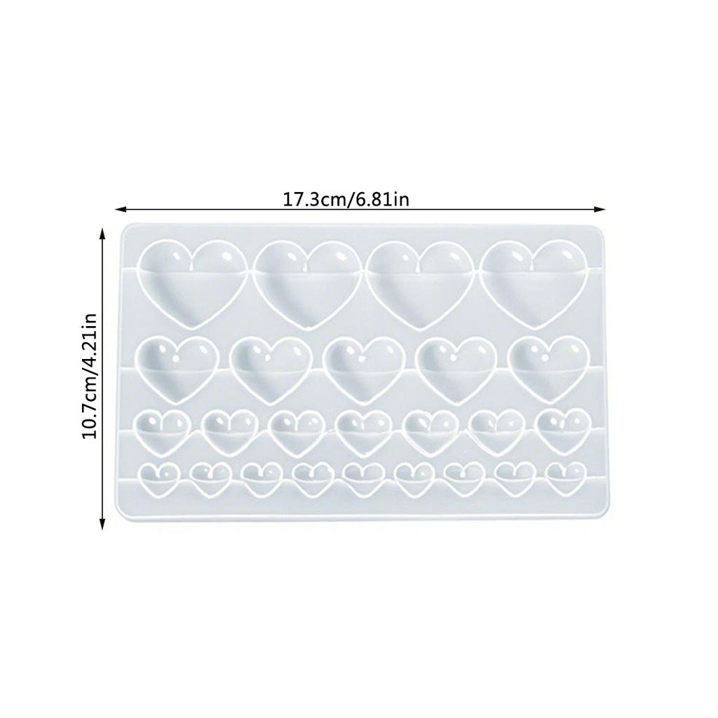DIY Epoxy Resin Casting Molds Pendant Resin Molds, Including Heart & Round-Shaped Silicone Mold for Jewelry Making