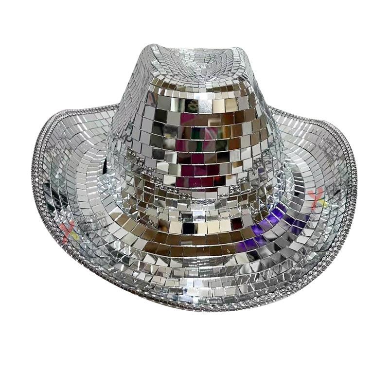 Holographic Mirror Fisherman Bucket Hat Shiny Reflective Disco Style Party For Women Teens Rave Festival Nightclub Dance Gift