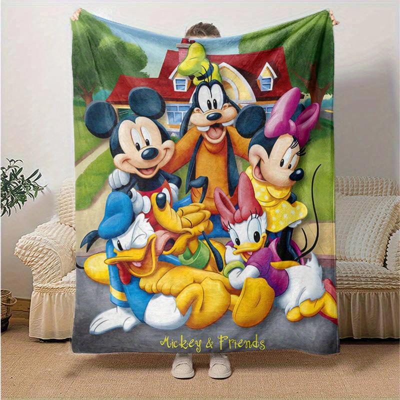 1pc,Mickey &  Minnie Mouse Goofy Pluto Daisy Duck Outdoor Soft Throw for Home Decor, Couch Cover, Travel
