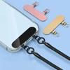 Stainless Steel Mobile Phone Lanyard Gasket Hanging Cord Clips Ultra Thin Metal Cellphone Tether Patch Replacement Card Clip