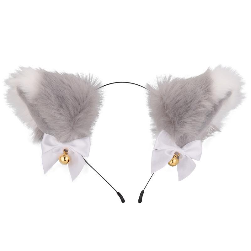 Cat Ears Bell Headband - Cosplay Catwoman Hair Accessory for Christmas & Halloween