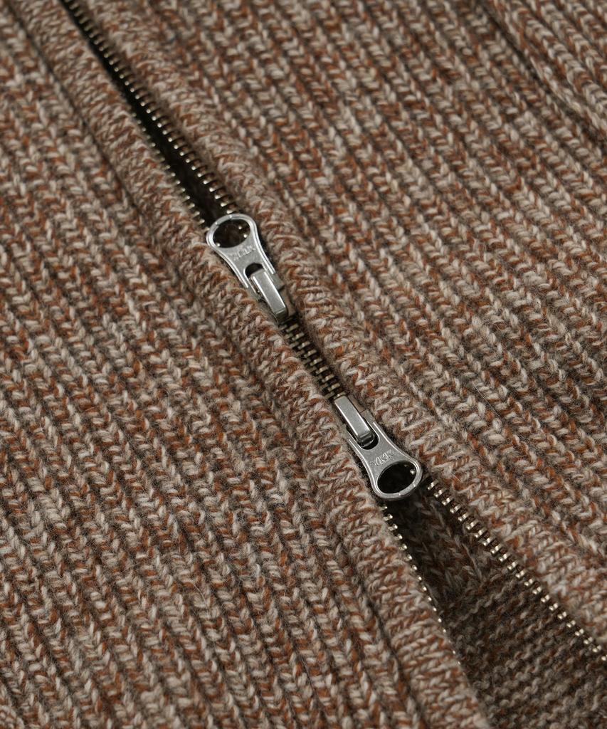 Frizmworks Tweed Wool Zip Up Cardigan _ Brown