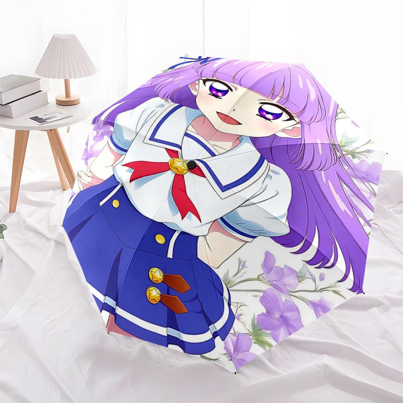 

1pc Lilac Bloom: Sailor Moon Inspired Outdoor Umbrella - Automatic Opening & Closing, Portable 3-Fold Design, 8-Rib Iron Frame, Perfect Gift for Fans,