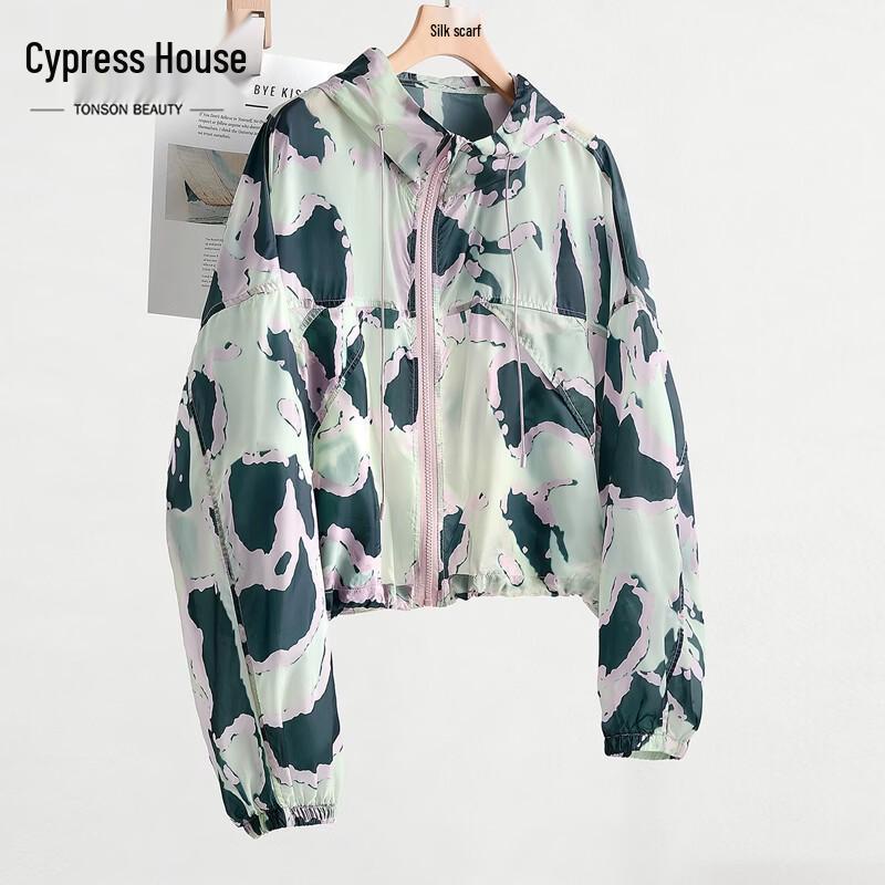 Women s Printed Hooded Lightweight Jacket M