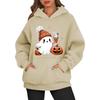Women's Fashionable Daily Versatile Casual Hooded Sweatshirt, Daily Long Sleeved Patch Top Sweatshirt