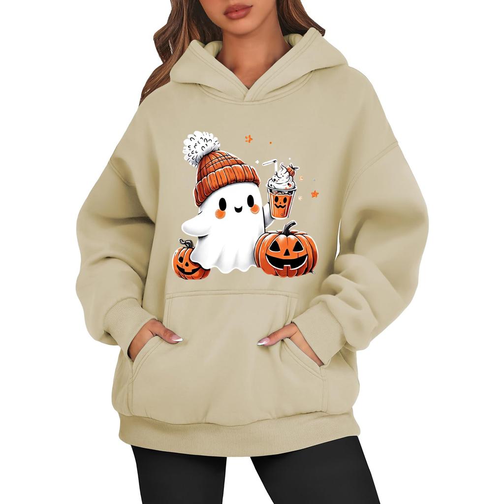 Women's Fashionable Daily Versatile Casual Hooded Sweatshirt, Daily Long Sleeved Patch Top Sweatshirt