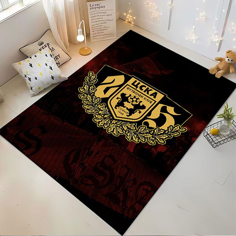 CSKA Sofia Emblem Carpet suitable as a non-slip mat for the living room or bedroom sofa