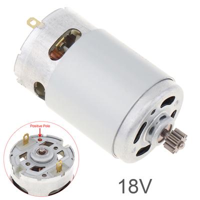 Motore DC RS550 18V 27500 RPM con 11 denti a due velocità e scatola ingranaggi a coppia elevata per trapano avvitatore a batteria