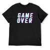 Game Over T-Shirt Custom Shirt Boys Animal Print Basketball Graphic Tees Oversized T Shirts for Men