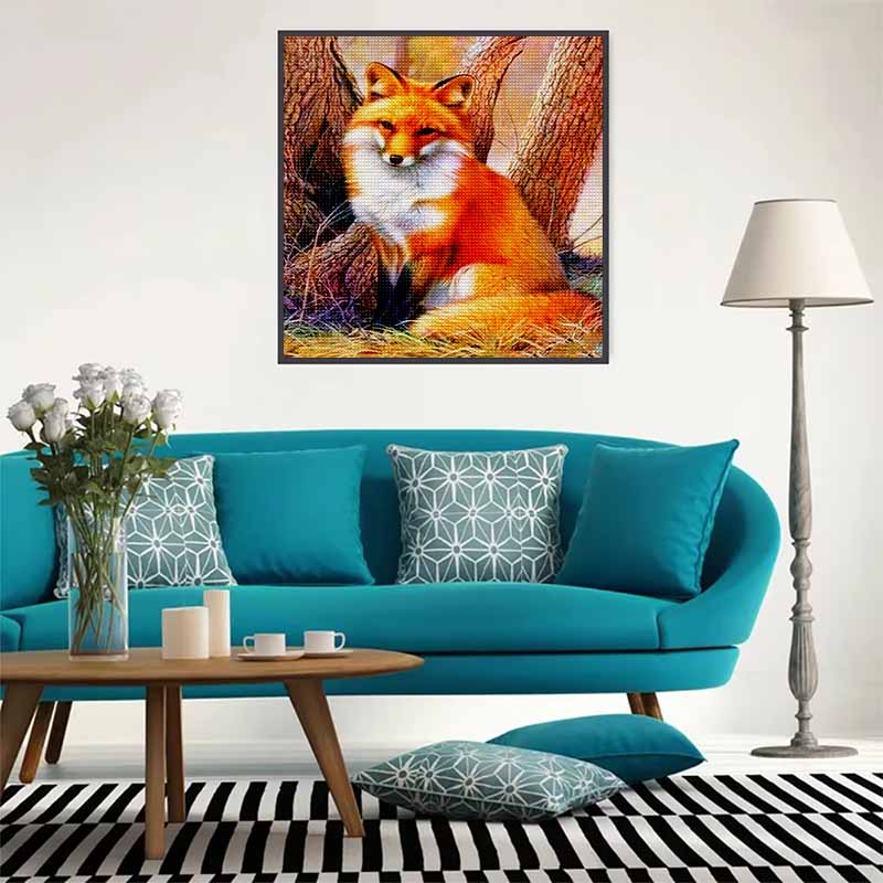 New Arrival 5D DIY Full Circle Diamond Painting "Fox" Embroidery Cross Stitch Home Decor Gift