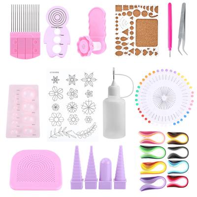 1 kit de quilling pour loisirs créatifs : outils à fentes, pince à épiler pour la décoration.